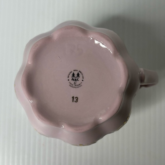 H & C Czech Original Rosa Porzelain Porcelain Mug Teacup Floral Spray Gold Trim - Picture 6 of 9